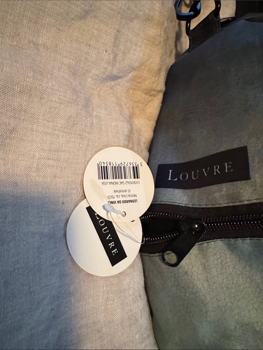 Giaconda-Loqi Black Mona Lisa Print Weekender Bag - Picture 2 of 2